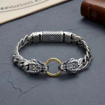Draak Armband 14 mm dikte - 925 Zilver beschikbaar voor biedingen