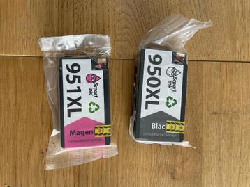 2 compatibele HP 950XL / 951XL inktcartridges – Zwart & Mage beschikbaar voor biedingen