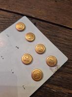 6 goudkleurige knopen van politie uniform, Enlèvement ou Envoi, Autres, Vêtements ou Chaussures