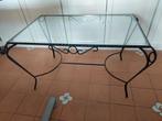 Table basse en verre et fer forgé, Maison & Meubles, 50 à 100 cm, Comme neuf, Enlèvement, Métal
