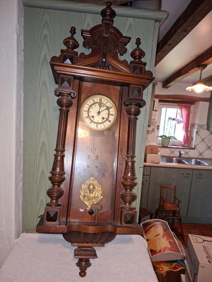 oude regelateur klok, begin 1900, Antiek en Kunst, Curiosa en Brocante, Ophalen of Verzenden