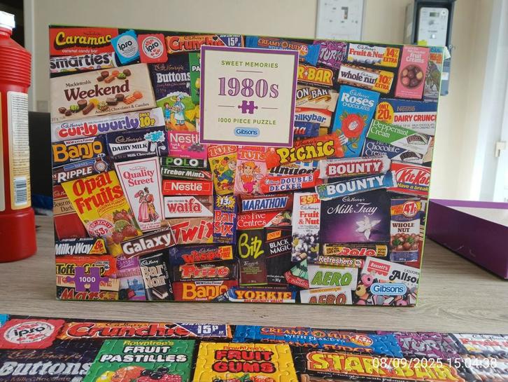 Puzzel Sweet memories 1980 duizend stukjes, Hobby en Vrije tijd, Denksport en Puzzels, Zo goed als nieuw, Legpuzzel, 500 t/m 1500 stukjes