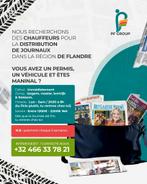 Des chauffeurs pour distribution journaux, Offres d'emploi, Horaire variable, Premier Emploi, Autres formes, Convient comme travail d'appoint