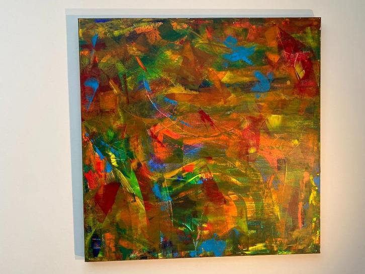 HANDGESCHILDERD SCHILDERIJ, Antiek en Kunst, Kunst | Schilderijen | Abstract, Ophalen