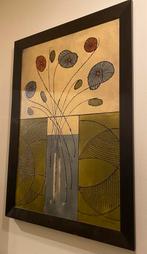 Kader met vaas en bloemen, Antiek en Kunst, Ophalen