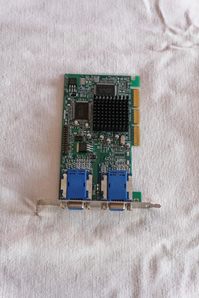 Matrox G450 DualHead B-Ware/B-Stock G45+MDHA16D/OEM 2x VGA A, Computers en Software, Videokaarten, Zo goed als nieuw, Matrox, AGP