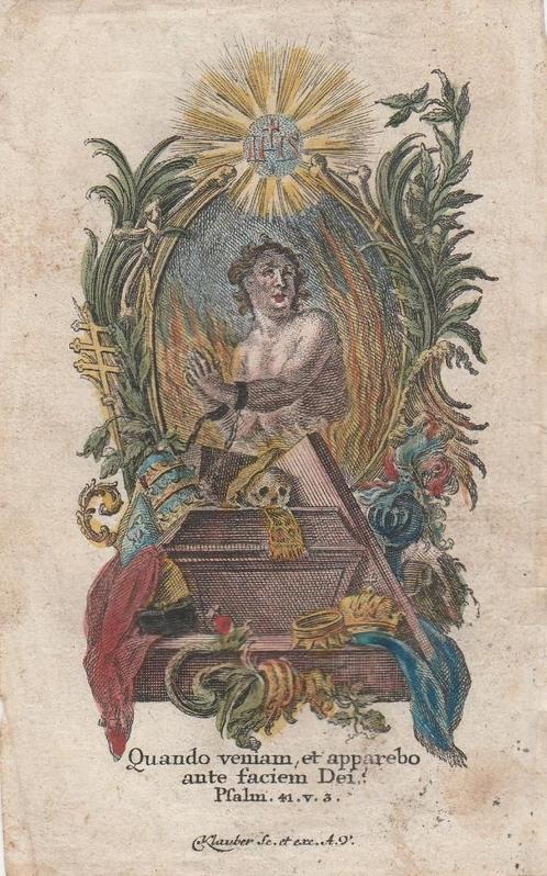 Aquarelgravure door Klauber, Antiek en Kunst, Kunst | Etsen en Gravures, Ophalen of Verzenden