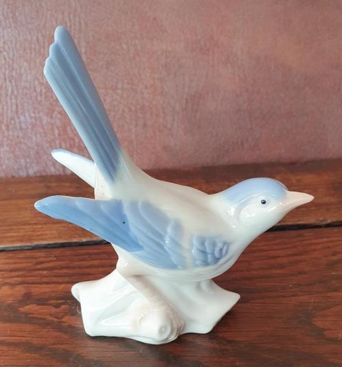 Porseleinen vogelfiguur, handgeschilderd,  vintage, Antiek en Kunst, Curiosa en Brocante, Ophalen of Verzenden