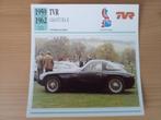 TVR - Edito Service steekkaarten auto bouwperiode 1959-1992, Verzamelen, Ophalen of Verzenden, Zo goed als nieuw, Auto's