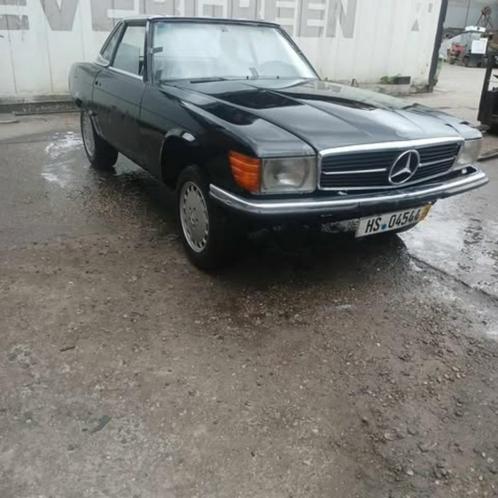 mercedes 380 SL voor onderdelen, Auto's, Mercedes-Benz, Particulier, SL, Benzine, Cabriolet, 2 deurs, Automaat, Zwart, Beige, Overige bekleding