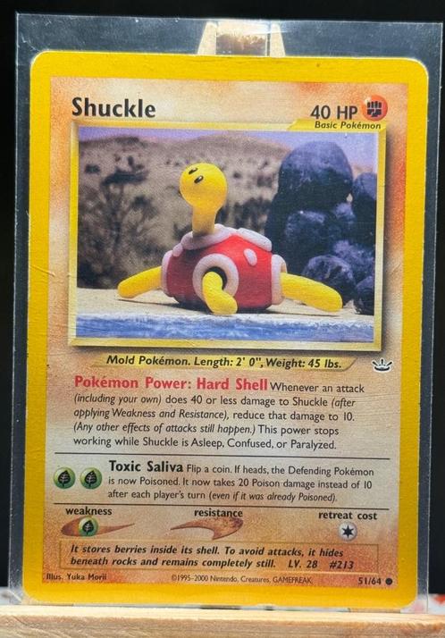 - Neo Revelation - Shuckle 51/64 - Common -, Hobby en Vrije tijd, Verzamelkaartspellen | Pokémon, Zo goed als nieuw, Losse kaart