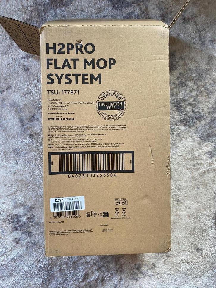Vielda H2Pro dweilsysteem voor flatbed, Huis en Inrichting, Woonaccessoires | Overige, Nieuw, Ophalen of Verzenden