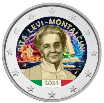 2 euros Italie 2024 Levi-Montalcini coloré