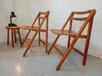 Vintage houten klapstoelen paar, Ophalen, Gebruikt