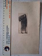 Kleine ets Jaak Gorus "Sjofele oude vrouw", Antiek en Kunst, Ophalen of Verzenden