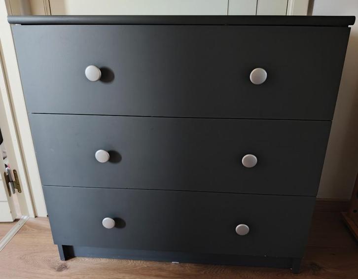 Antraciet ladekastje, Huis en Inrichting, Kasten | Ladekasten, Gebruikt, Minder dan 100 cm, 50 tot 100 cm, 25 tot 50 cm, Overige houtsoorten