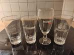 Set van 4 vintage bierglazen, Verzamelen, Ophalen, Gebruikt, Bierglas