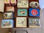 12 vintage blikken dozen, jaren '50 -'60, Verzamelen, Ophalen, Gebruikt, Overige, Overige merken