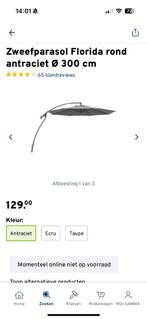 Parasol met voet en stenen, Ophalen, Zo goed als nieuw, Parasolvoet