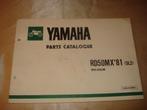 YAMAHA RD50MX '81 Ancien Catalogue des Pièces Détachées, Motos, Yamaha