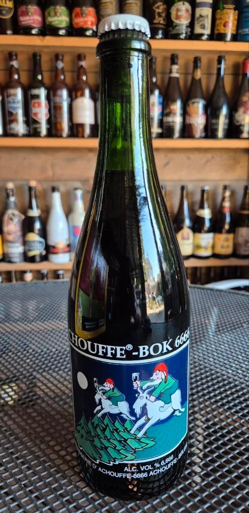 Oude volle Chouffe bok bier 1993  te koop 0,75 Ltr, Verzamelen, Biermerken, Zo goed als nieuw, Ophalen of Verzenden