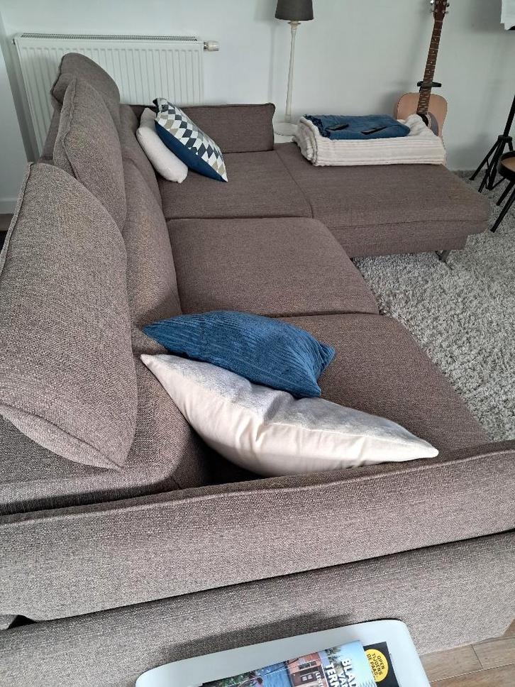 salon zetel, Maison & Meubles, Canapés | Sofas & Chaises Longues, Utilisé, 250 à 300 cm, 100 à 125 cm, Tissus, Enlèvement