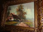 Zéér mooi gesigneerd schilderij(19e eeuw)met prachtige kader, Antiek en Kunst, Kunst | Schilderijen | Klassiek, Ophalen of Verzenden
