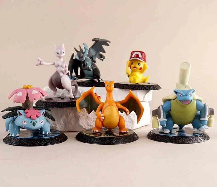 Pokemon - 6 figurines avec socles (Mangas - Anime), Collections, Jouets miniatures, Neuf, Enlèvement ou Envoi