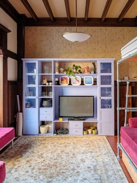 TV meubel wandkast wandmeubel, Huis en Inrichting, Kasten |Televisiemeubels, Gebruikt, 200 cm of meer, 200 cm of meer, 25 tot 50 cm