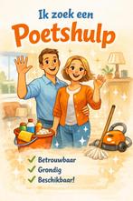 DEERLIJK . Gezocht poetsvrouw ( geen bureaus ), Autres formes, Convient comme travail d'appoint