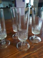 6 verres à champagne (H: 16.5 cm), Ophalen of Verzenden, Zo goed als nieuw, Glas, Glas of Glazen
