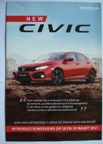 Honda gamma 2017 Brochure Catalogue Prospekt Civic NSX HR-V, Verzenden, Zo goed als nieuw, Honda