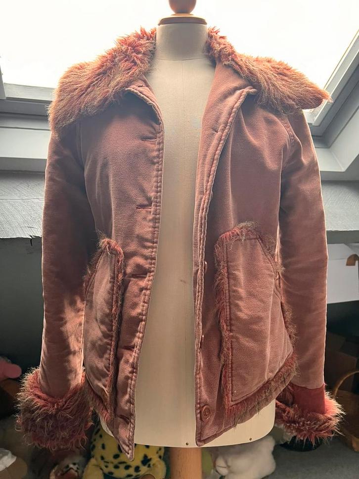 Winterjas Lois maat XS, Kleding | Dames, Jassen | Winter, Zo goed als nieuw, Maat 34 (XS) of kleiner, Oranje, Ophalen of Verzenden