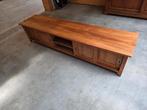 Tv meubel 220cm in massief teak hout. Advertentie lezen !, Huis en Inrichting, Ophalen, Gebruikt