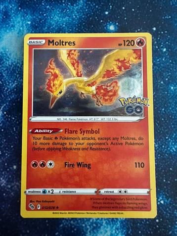 Moltres holo - pokemon go 012/078 beschikbaar voor biedingen
