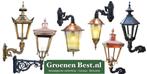 Klassieke gietijzeren buitenverlichting tuinverlichting lamp, Appliques murales, Détecteur de mouvement, Enlèvement ou Envoi, 50 à 250 watts