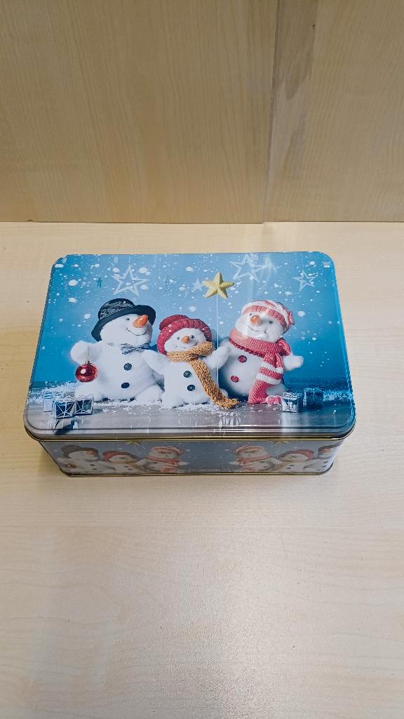 Metalen doos voor sneeuwpoppen, Verzamelen, Blikken, Ophalen of Verzenden