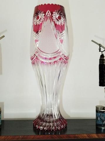 Très grand vase Val Saint Lambert 50cm 