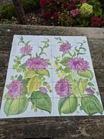 2x afbeelding bloemen 2x18 dunne losse tegels 15x15cm, Enlèvement