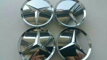 Mercedes chrome wieldoppen diameter 75 mm beschikbaar voor biedingen