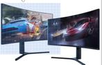 34" game scherm Xiaomi Curved, Computers en Software, 101 t/m 150 Hz, HDMI, In hoogte verstelbaar, Zo goed als nieuw
