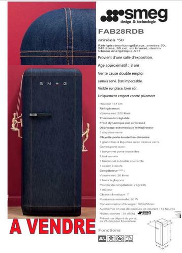 Neuf et rare : frigo SMEG série limitée jeans