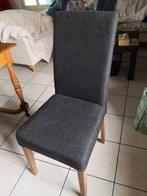 6 chaises tissus gris, Huis en Inrichting, Stoelen, Ophalen, Gebruikt, Vijf, Zes of meer stoelen, Stof