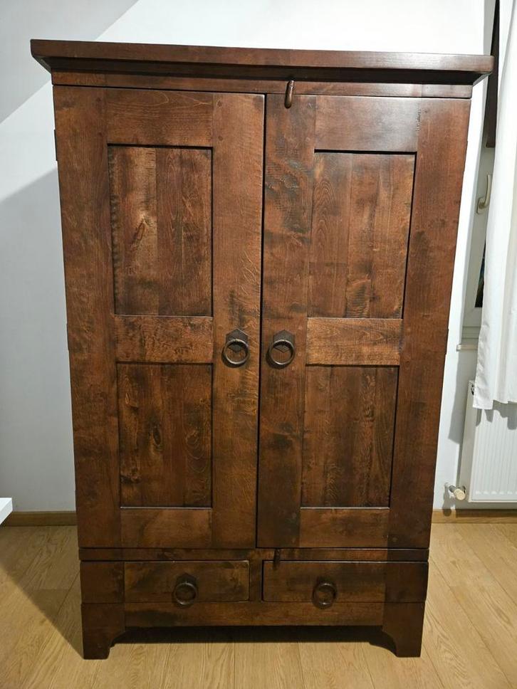 Koloniale Houten Kast - Kleding/Computer, Huis en Inrichting, Kasten | Overige, Gebruikt, Ophalen