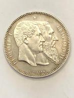 Munt zilver België 2 FR Leopold II jaartal 1880 kwaliteit !!, Zilver, Ophalen of Verzenden, Losse munt, Zilver