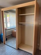 Kleerkast lichte beuk met spiegeldeur, Ophalen, Gebruikt, 150 tot 200 cm, Met hangruimte