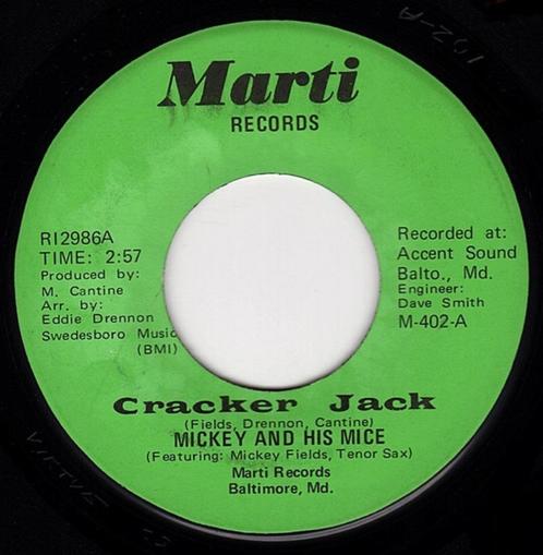 Mickey et ses souris - Cracker Jack ' popcorn funky ', CD & DVD, Vinyles Singles, Utilisé, Single, R&B et Soul, 7 pouces, Enlèvement ou Envoi