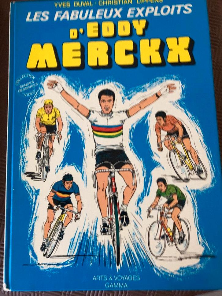 Bande dessinée de Y.Duval et CH.Lippens E.Merckx 1975+bonus, Boeken, Stripverhalen, Gelezen, Eén stripboek, Ophalen of Verzenden