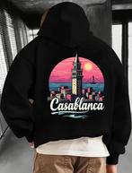 Nieuwe hoodie - maat L - casablanca print, Verzenden, Zo goed als nieuw, Maat 52/54 (L)
