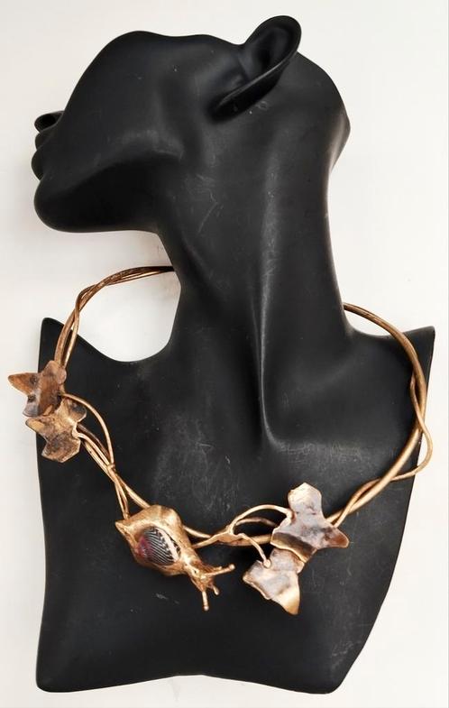 Zeldzame bronzen Art Nouveau ketting, Handtassen en Accessoires, Kettingen, Zo goed als nieuw, Ophalen of Verzenden